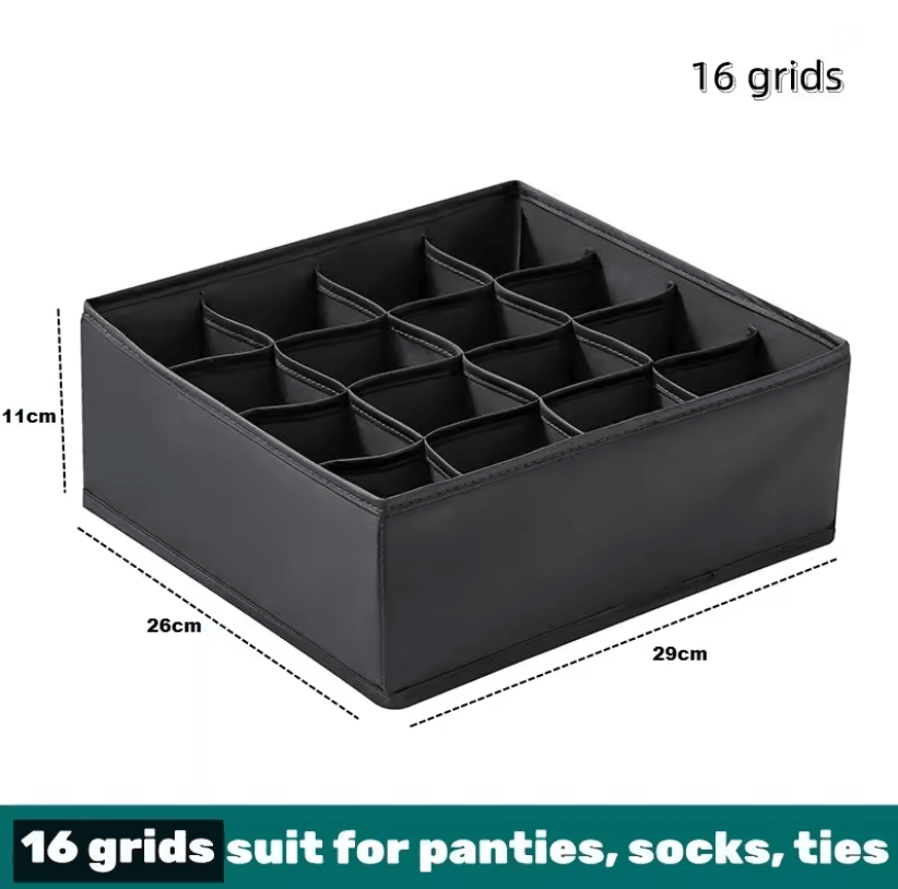 Foldable Fabric Drawer Organizer Set  MultiCompartment Closet Dividers For Underwear Socks Bras And 19