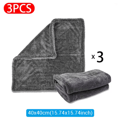 SEAMETAL 1200GSM Microfiber Car Drying Towel  Ultra Absorbent DoubleSided Cleaning Cloth 3