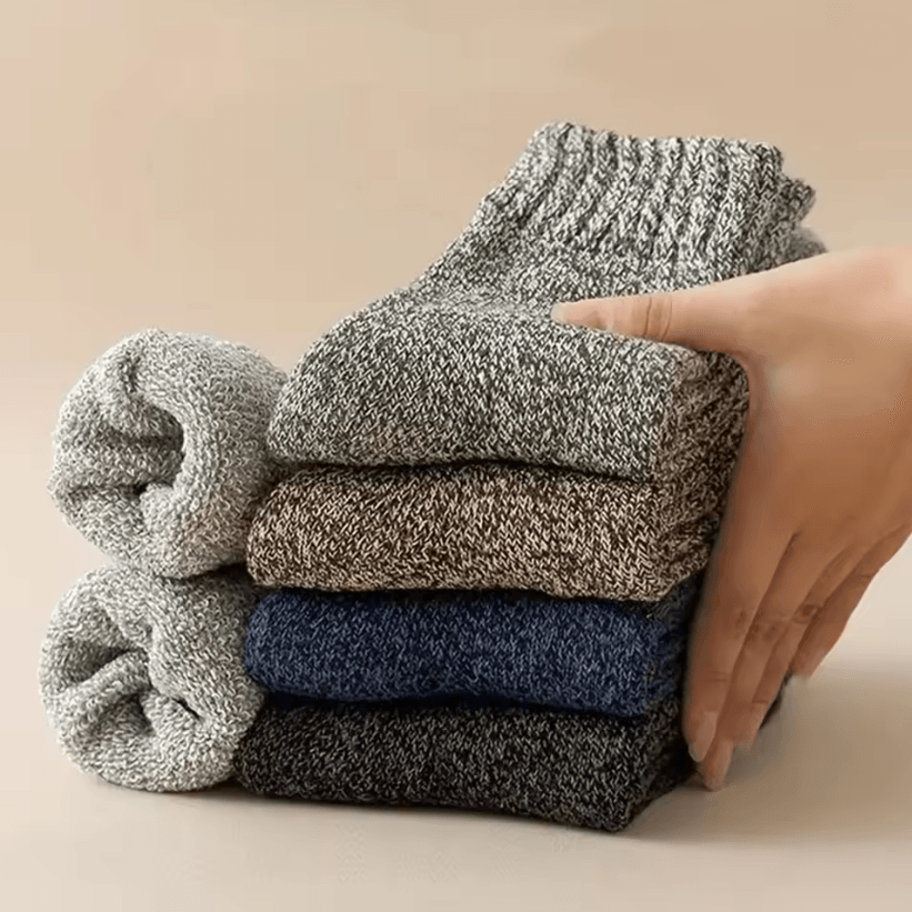 Warm Wool Blend Winter Socks 5 Pair Set For Men And Women Thermal Thick Cozy Fit 1