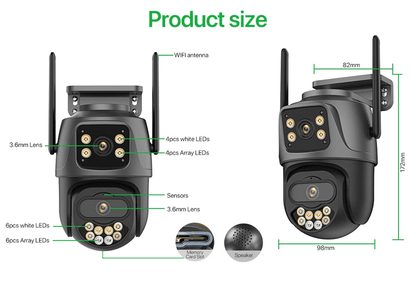 4K 8MP Dual Lens Outdoor WiFi PTZ Security Camera With Auto Tracking And Night Vision 7