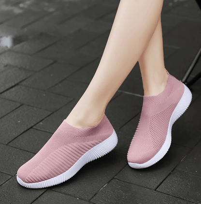 ComfortFlex Womens SlipOn Walking Sneakers  Lightweight Vulcanized Flats In Plus Sizes 3