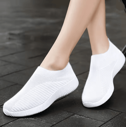 ComfortFlex Womens SlipOn Walking Sneakers  Lightweight Vulcanized Flats In Plus Sizes 4