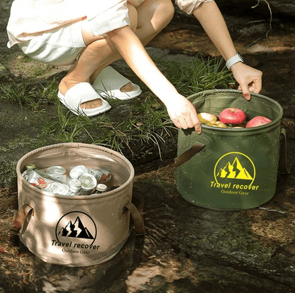 Collapsible Portable Camping Bucket  Foldable Outdoor Water Carrier For Fishing And Travel 1