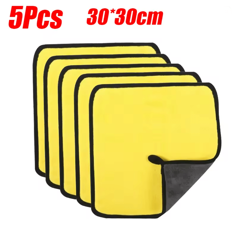 Ultra Absorbent Microfiber Car Wash Towel Set  Lint Free Auto Detailing Cloths 4