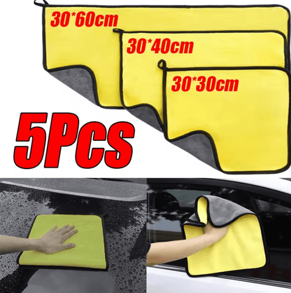 Ultra Absorbent Microfiber Car Wash Towel Set – Lint Free Auto Detailing Cloths