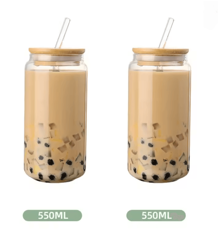 Glass Straw Cup With Wooden Lid  HeatResistant Transparent Tumbler For Hot And Cold Beverages 4