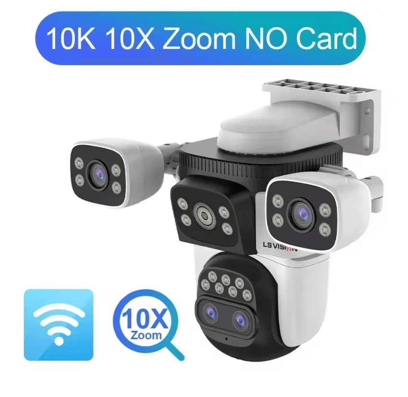 LS VISION 20MP 10X Zoom WiFi Outdoor Security Camera With Four Lens PTZ And Human Auto Tracking 1