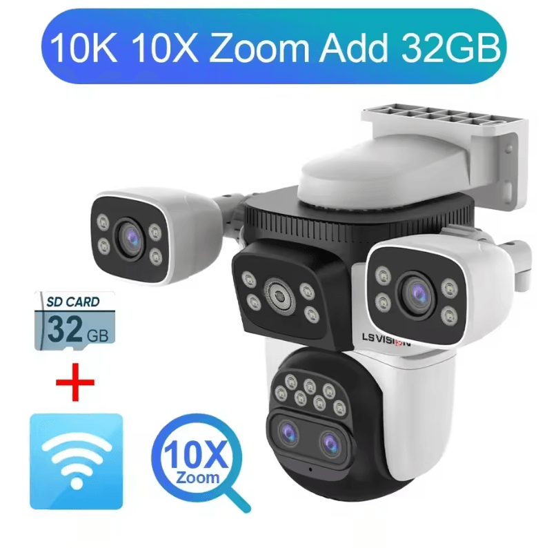 LS VISION 20MP 10X Zoom WiFi Outdoor Security Camera With Four Lens PTZ And Human Auto Tracking 2