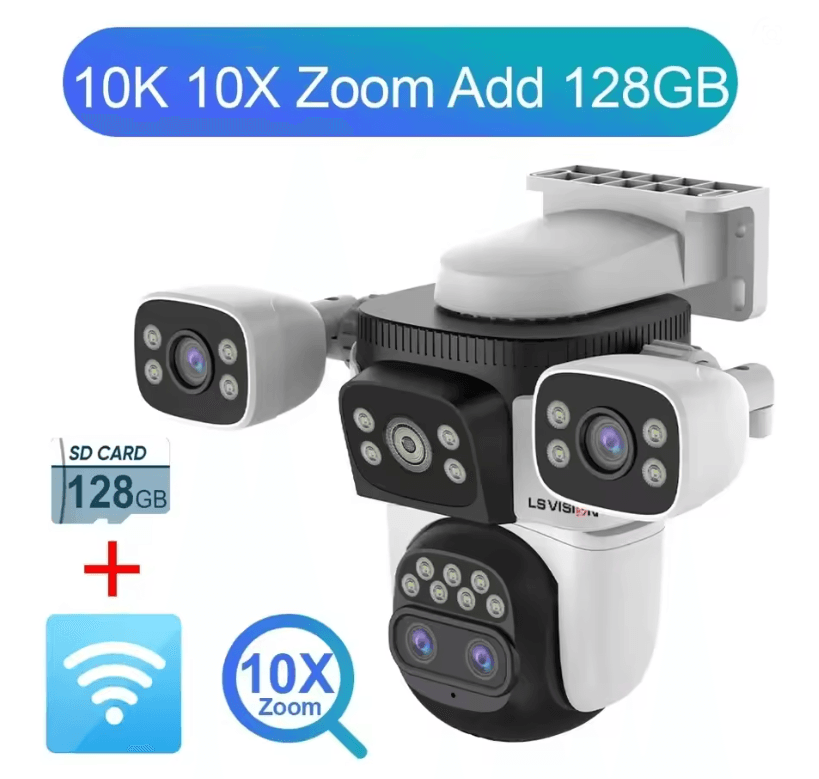 LS VISION 20MP 10X Zoom WiFi Outdoor Security Camera With Four Lens PTZ And Human Auto Tracking 4