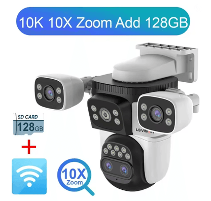 LS VISION 20MP 10X Zoom WiFi Outdoor Security Camera With Four Lens PTZ And Human Auto Tracking 4