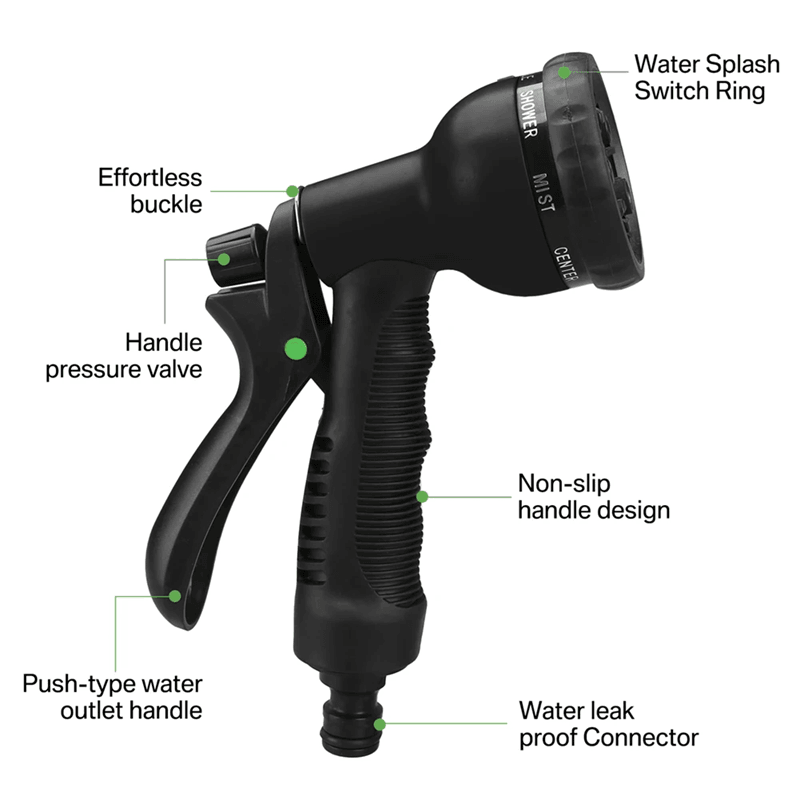 Expandable High Pressure Garden Water Hose With Double Metal Connectors And PVC Reel 2