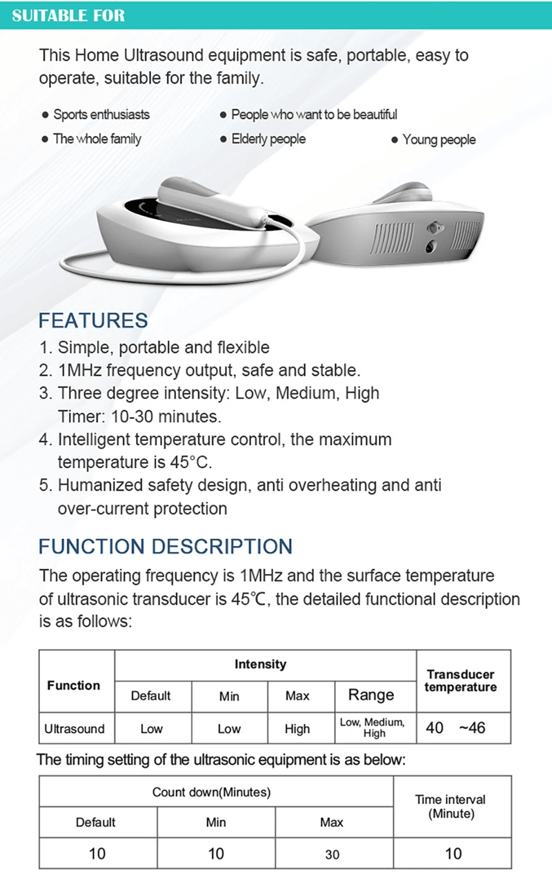 Ultrasound Physiotherapy Massage Device For Muscle And Joint Pain Relief 1