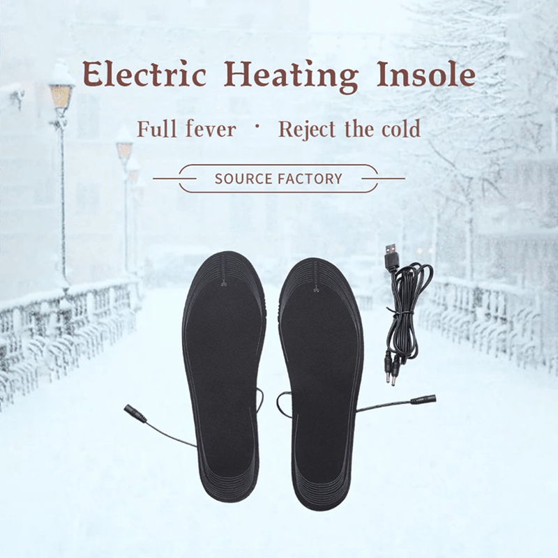 Rechargeable Heated Insoles with Adjustable Temperature for Winter Outdoor Activities