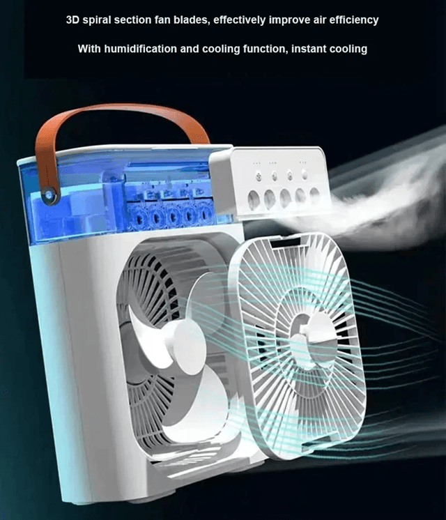 3 In 1 Portable Air Cooler With Humidifier And LED Night Light For Home And Office 1