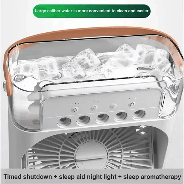 3 In 1 Portable Air Cooler With Humidifier And LED Night Light For Home And Office 2