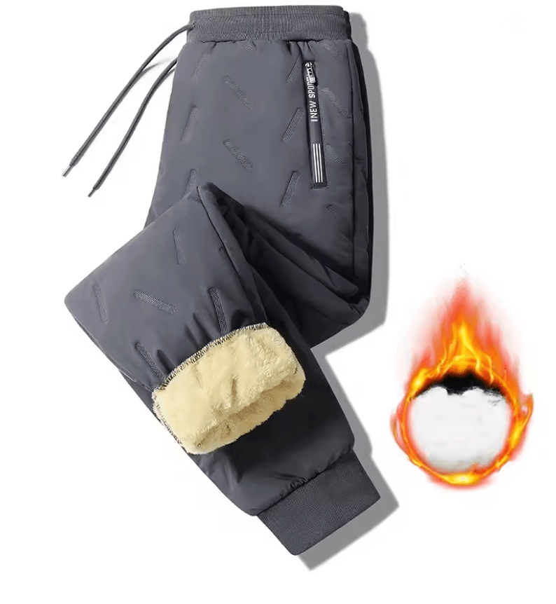 Womens Thickened FleeceLined Winter StraightLeg Pants With Drawstring Waist 3