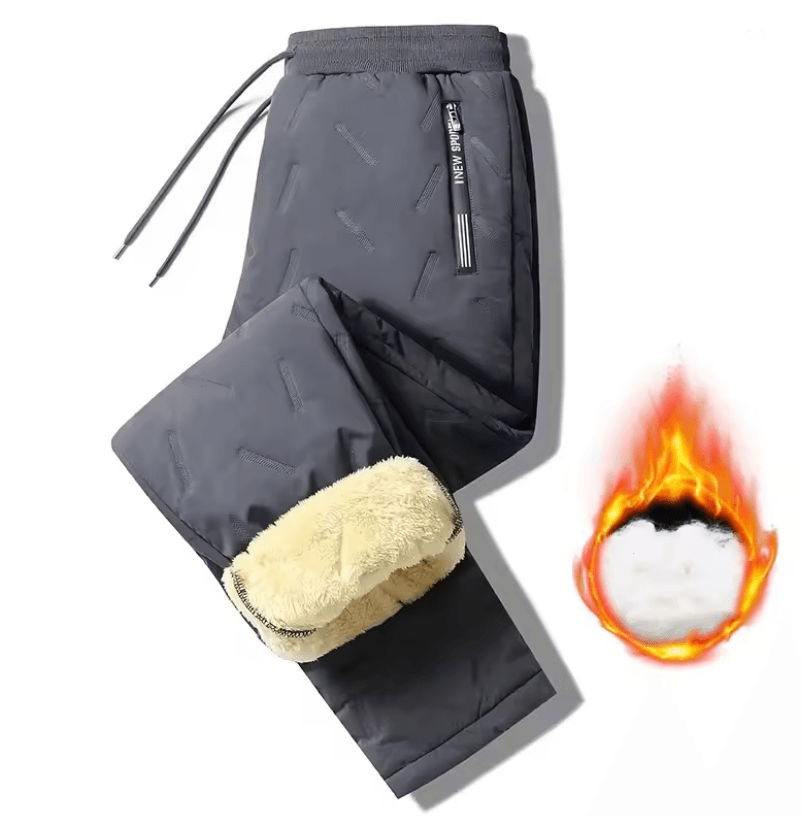 Womens Thickened FleeceLined Winter StraightLeg Pants With Drawstring Waist 4