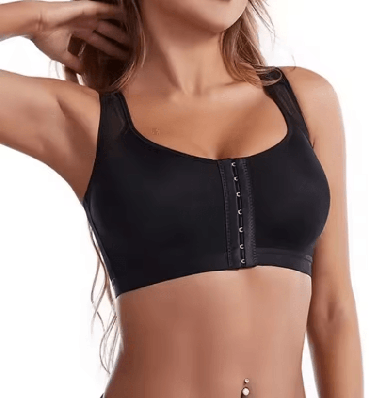 Womens Front Closure Sports Bra with Posture Support and Lift Up Design