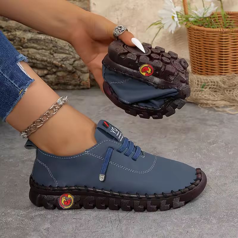 Womens Leather LaceUp Loafers  Comfortable Flat Casual Shoes For Everyday Wear 10