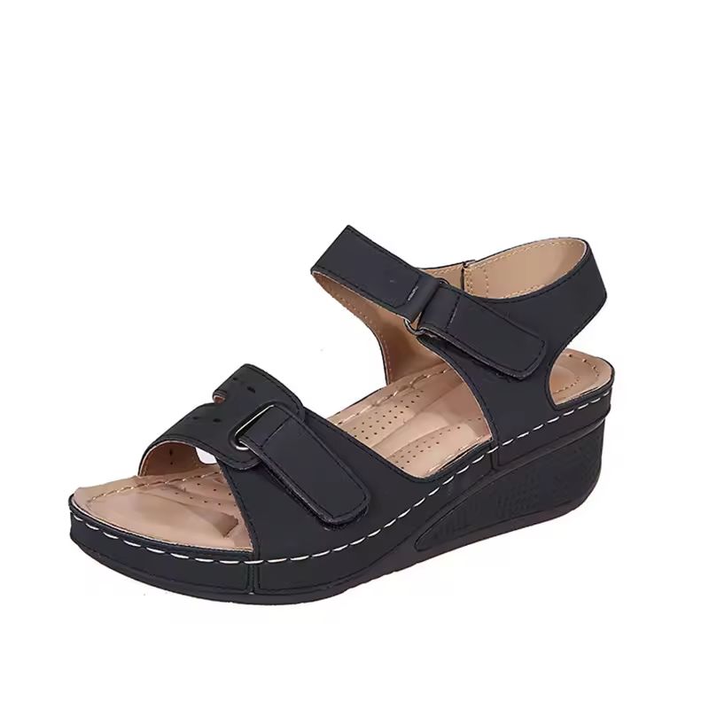 ComfortFit Womens Open Toe Wedge Sandals Lightweight Summer Walking Shoes 4