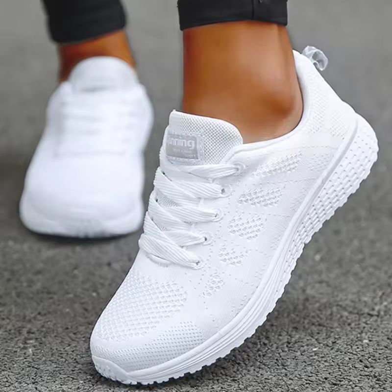 AirFlex Womens Breathable Mesh Sneakers Lightweight Lace Up Vulcanized Shoes For Active Comfort 8