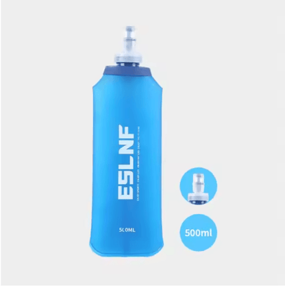 HydraFlex 500ml Collapsible TPU Water Bottle  Lightweight Soft Flask For Running Hiking And Travel 1