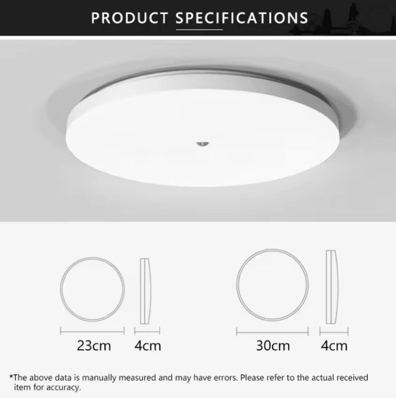 LED Motion Sensor Ceiling Light For Indoor Spaces 1