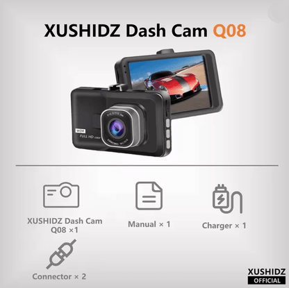 XUSHIDZ 1080P HD Dash Cam With Night Vision And Parking Monitor 3