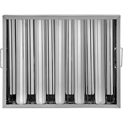 6Pack 20 X 16 Commercial Range Hood Filter 430 Stainless Steel GreaseRated Baffle For Exhaust Hoods 1