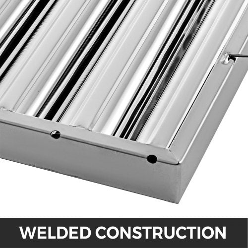 6Pack 20 X 16 Commercial Range Hood Filter 430 Stainless Steel GreaseRated Baffle For Exhaust Hoods 6
