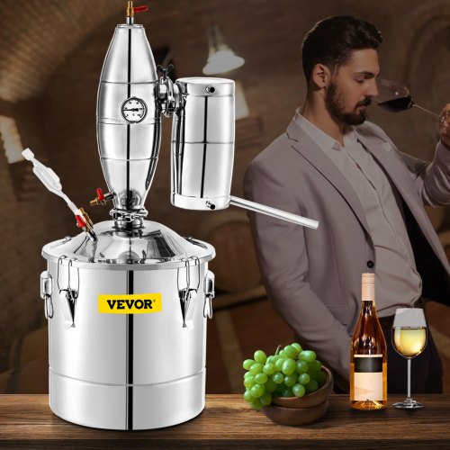 Stainless Steel Alcohol Distiller 30L Home Moonshine Still Kit For Wine Making Whiskey  Beer Boiler 1