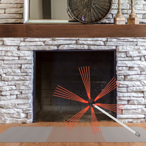 Chimney Brush Kit Driven by Drill, 26FT Heavy-Duty Sweeping Tool with 8 Nylon Rods for Fireplace, Flue