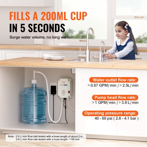 110V High Flow Bottled Water Dispenser Pump Single Inlet Work With CoffeeTea Makers Ice Machine Bev 5