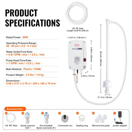 110V High Flow Bottled Water Dispenser Pump Single Inlet Work With CoffeeTea Makers Ice Machine Bev 7