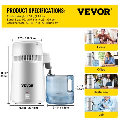 Newest Dental Medical Pure Water Distiller All Stainless Steel Internal Tank For Safe Clean Water 6
