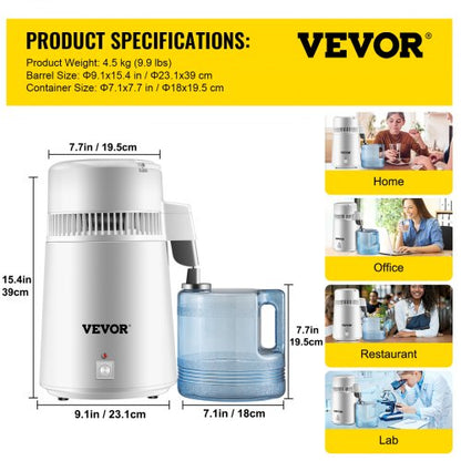 Newest Dental Medical Pure Water Distiller All Stainless Steel Internal Tank For Safe Clean Water 6