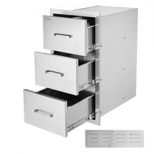Outdoor Kitchen Drawers 16 X 285 Stainless Steel BBQ Storage Cabinet With Handle For Grill Islands  1