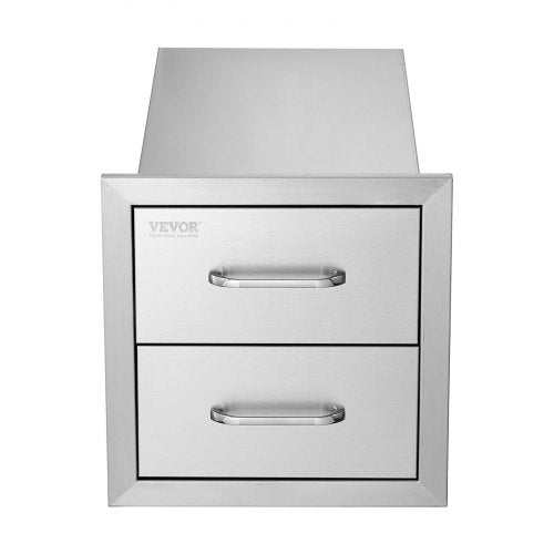 Outdoor Kitchen Drawers Stainless Steel BBQ Island Storage With Smooth Sliding Rails Handle 10