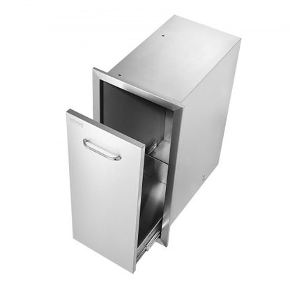 Outdoor Kitchen Trash Drawer  Stainless Steel PullOut Bin For Grill Station HeavyDuty Roll Out Tras 9