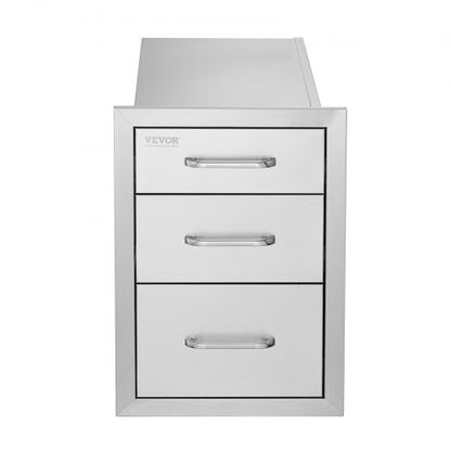 Outdoor Kitchen Drawers HeavyDuty Stainless Steel Triple Storage With Handle 10