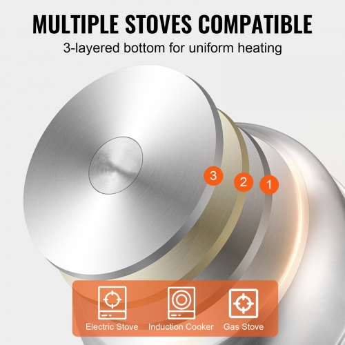 Stainless Steel Steamer Pot MultiLayer Cookware With Tempered Glass Lid  Handles Work On Gas Electr 3