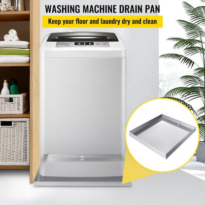 304 Stainless Steel Washing Machine Pan 25 HighEdge Leak Protection Heavy Duty Drip Tray For Washer 2