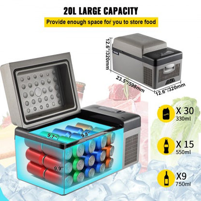 Portable Refrigerator With App Control AC Car Fridge Freezer Electric Compressor Cooler For Travel  3