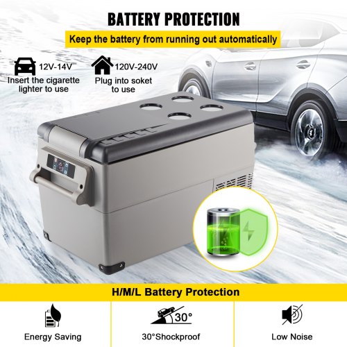 Portable Refrigerator Dual Zone Car Fridge Freezer with App Control, DC/AC Powered for Camping, Travel, Fishing & Home