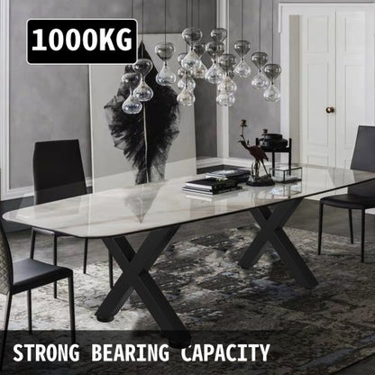 Heavy Duty Steel Table Legs, X Frame Black Metal Legs for Dining Tables, Desks & Industrial Furniture Projects