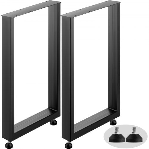 Heavy Duty Steel Table Legs, Black Square Industrial Metal Dining Legs for Desk, Coffee Table, and Furniture DIY