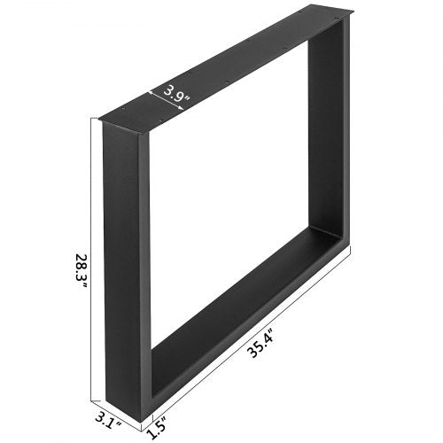 Heavy Duty Steel Table Legs Industrial Country Style Square Metal Dining Table Legs Durable Black P 8