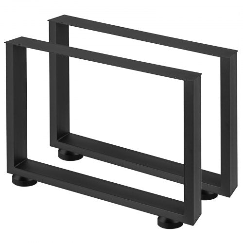 Black Metal Table Legs Set, Heavy-Duty Steel Table Legs for Dining Tables, Office Desks, Computer Desks & Benches