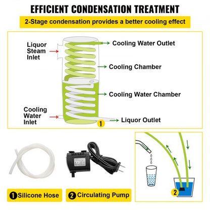 70L 185Gal Alcohol Distiller 304 Stainless Steel Wine Making Boiler Home Kit With Thermometer For W 5
