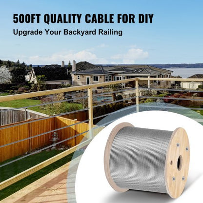 Wire Rope Marine Grade Stainless Steel Cable Railing Braided Aircraft Cable For Deck Balusters Porc 2